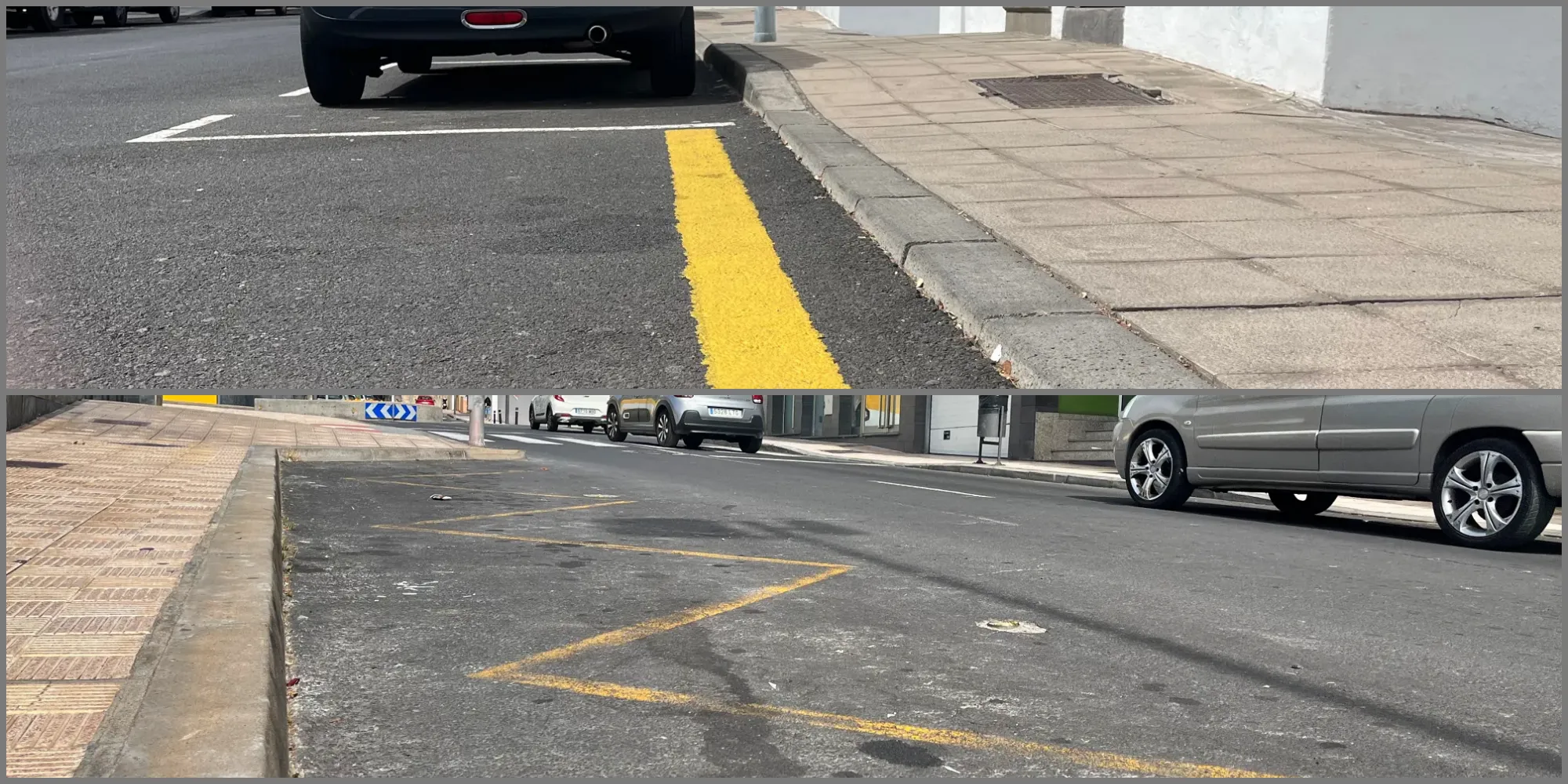 Parken in Spanien gelbe Linien